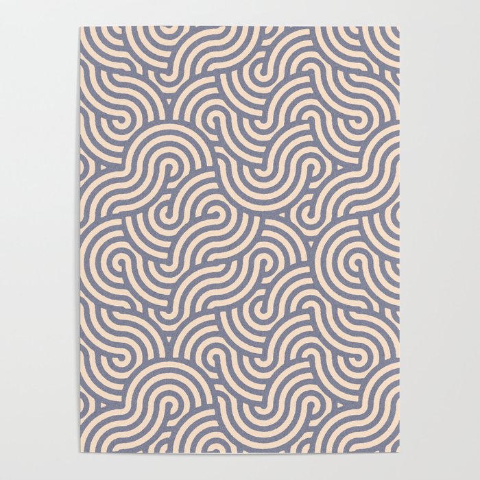 SWIRL Steel and Oat Poster Gallery Image 1