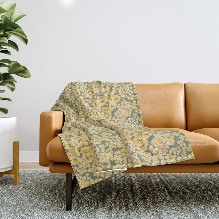 Bohemian Wildflower Meadow Throw Blanket Gallery Image 1