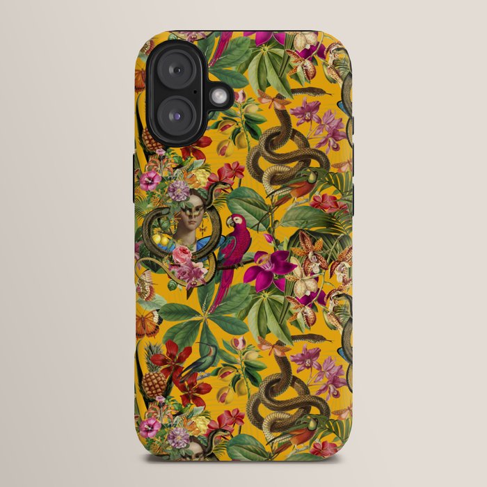 Snake Princess Tropical Jungle Vibes Multicolor Yellow iPhone Case Gallery Image 14