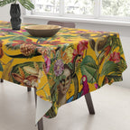 Snake Princess Tropical Jungle Vibes Multicolor Yellow Tablecloth Gallery Image 3