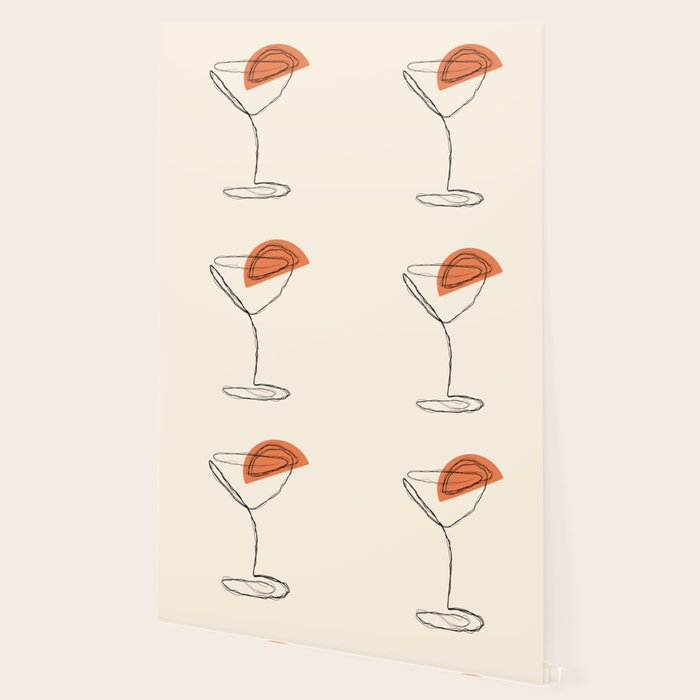 Minimalist Orange Martini Cocktail Drink Wallpaper Gallery Image 2
