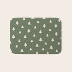 Christmas Tree Pattern Green Bath Mat Gallery Image 1