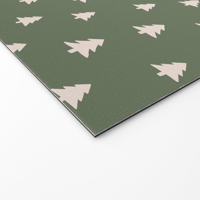 Christmas Tree Pattern Green Welcome Mat Gallery Image 2