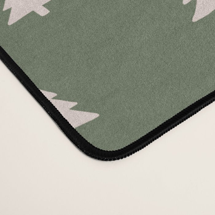 Christmas Tree Pattern Green Desk Mat Gallery Image 4