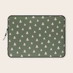 Christmas Tree Pattern Green Laptop Sleeve Gallery Image 1