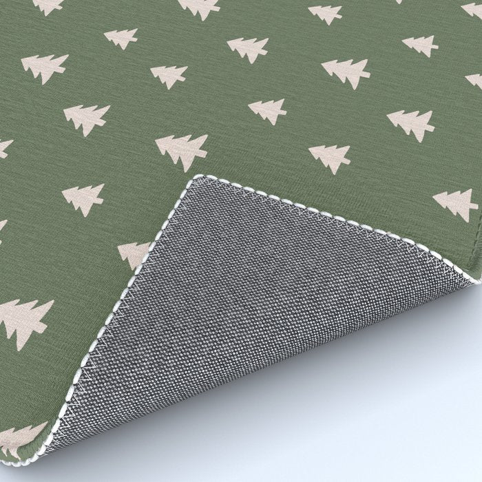 Christmas Tree Pattern Green Rug Gallery Image 4
