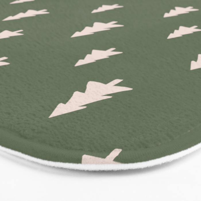Christmas Tree Pattern Green Bath Mat Gallery Image 3