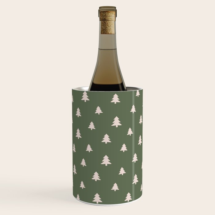 Christmas Tree Pattern Green Wine Chiller Gallery Image 2