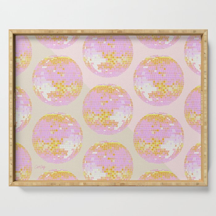 Disco Ball - Peach Serving Tray Gallery Image 1