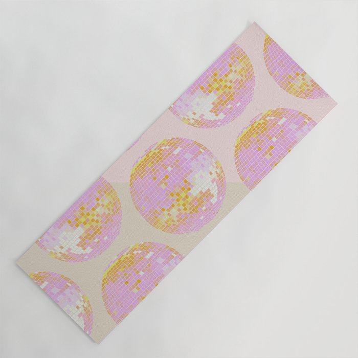 Disco Ball - Peach Yoga Mat Gallery Image 1