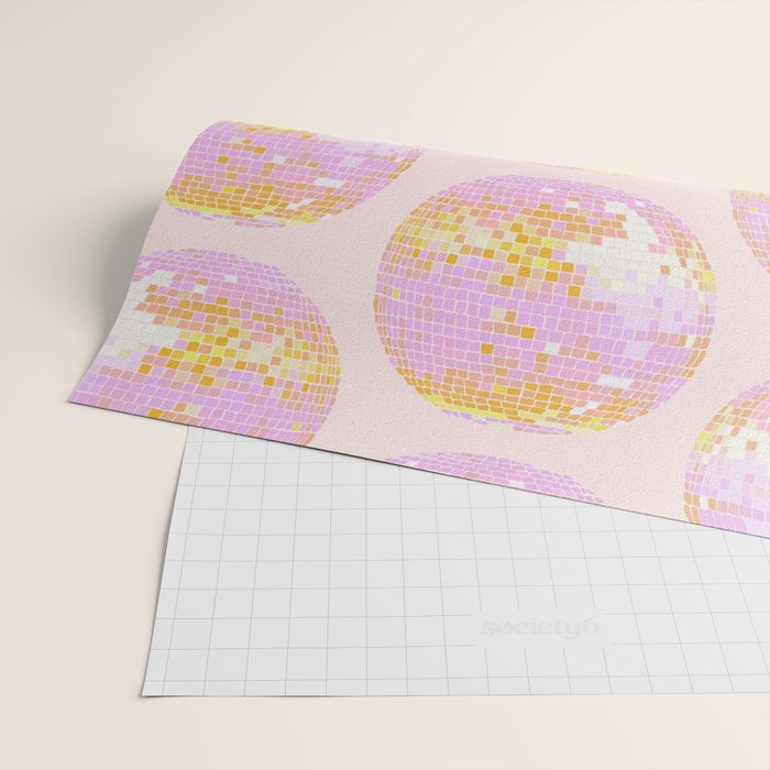 Disco Ball - Peach Wrapping Paper Gallery Image 2