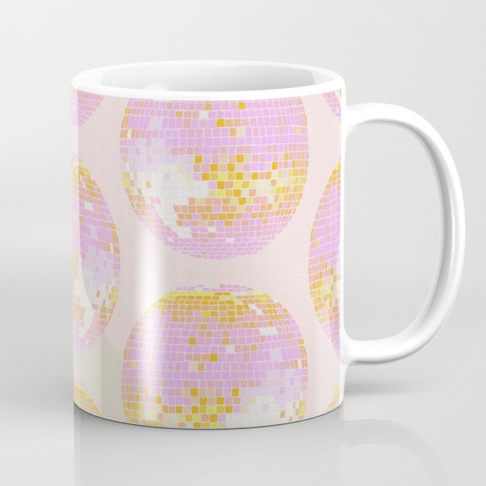 Disco Ball - Peach Coffee Mug Gallery Image 1