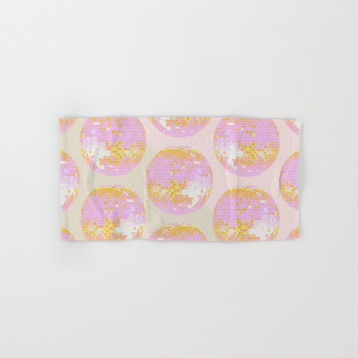 Disco Ball - Peach Hand & Bath Towel Gallery Image 1