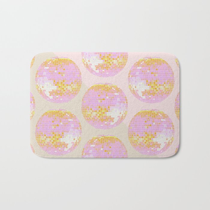Disco Ball - Peach Bath Mat Gallery Image 1