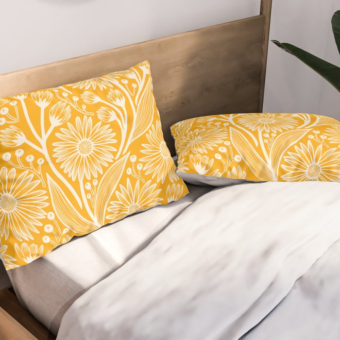 Saffron Coneflowers Pillow Sham Gallery Image 2