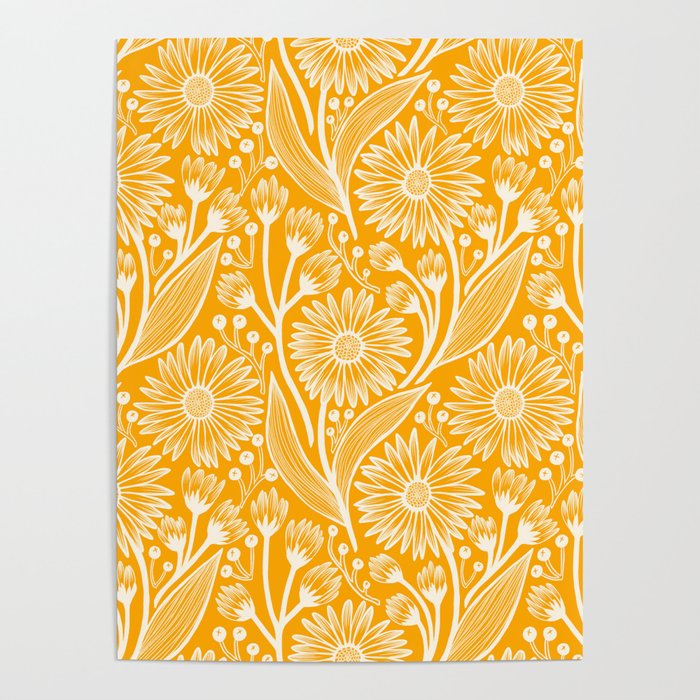 Saffron Coneflowers Poster Gallery Image 4