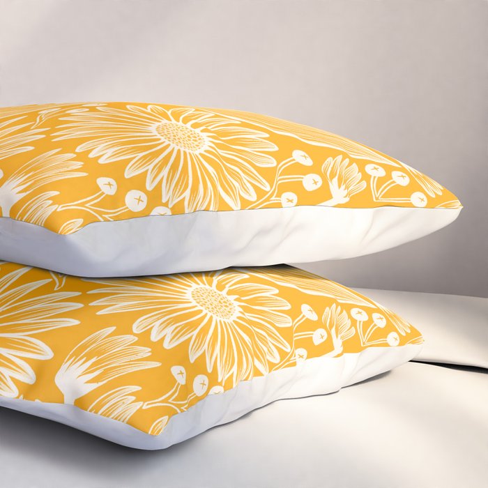 Saffron Coneflowers Pillow Sham Gallery Image 3