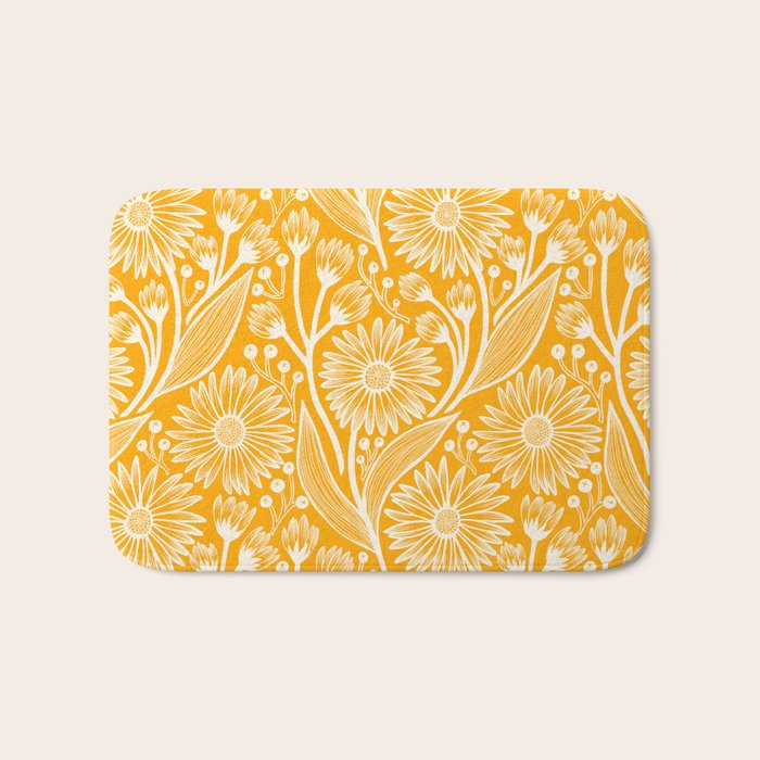 Saffron Coneflowers Bath Mat Gallery Image 1