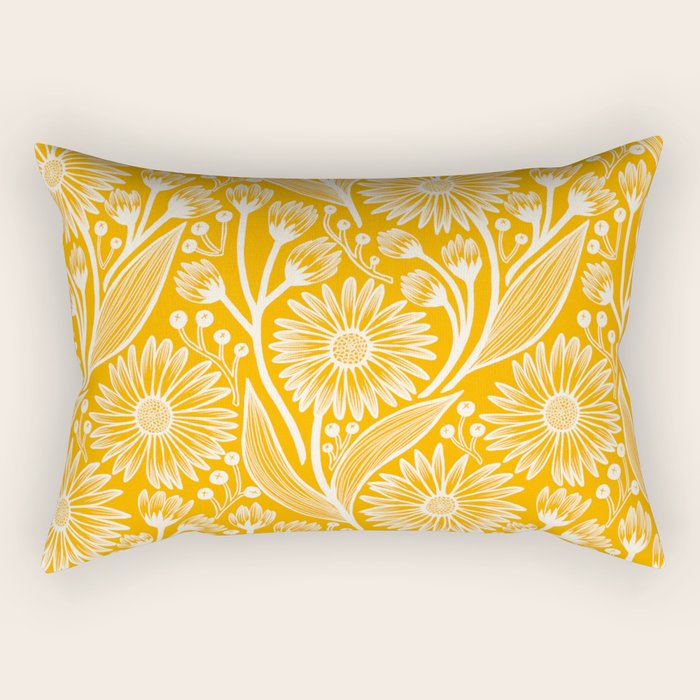 Saffron Coneflowers Rectangular Pillow Gallery Image 2