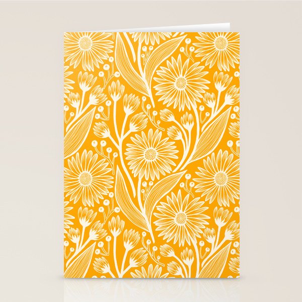 Saffron Coneflowers Stationery Card Gallery Image 1