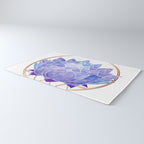 Violet Zen Lotus Flower Watercolor Rug Gallery Image 3