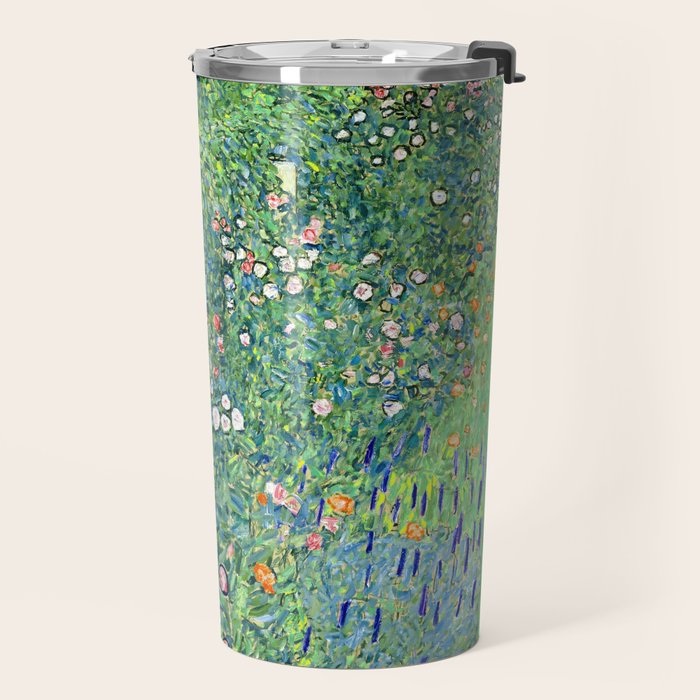 Gustav Klimt Italian Garden Travel Mug Gallery Image 2