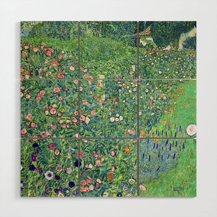 Gustav Klimt Italian Garden Wood Wall Art Gallery Image 1