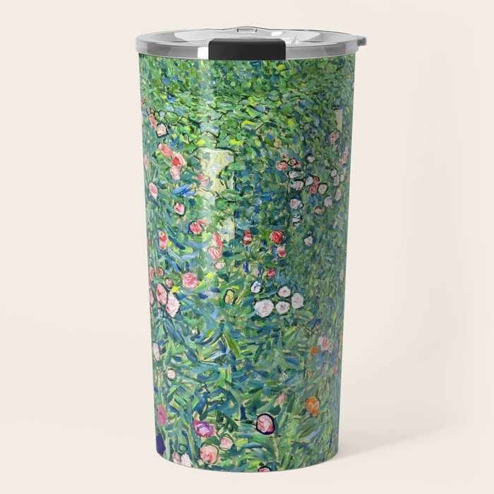 Gustav Klimt Italian Garden Travel Mug Gallery Image 1
