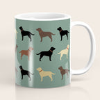 Labrador Retriever Dog Silhouettes Pattern Coffee Mug Gallery Image 1
