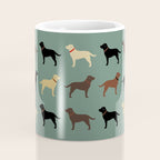 Labrador Retriever Dog Silhouettes Pattern Coffee Mug Gallery Image 4