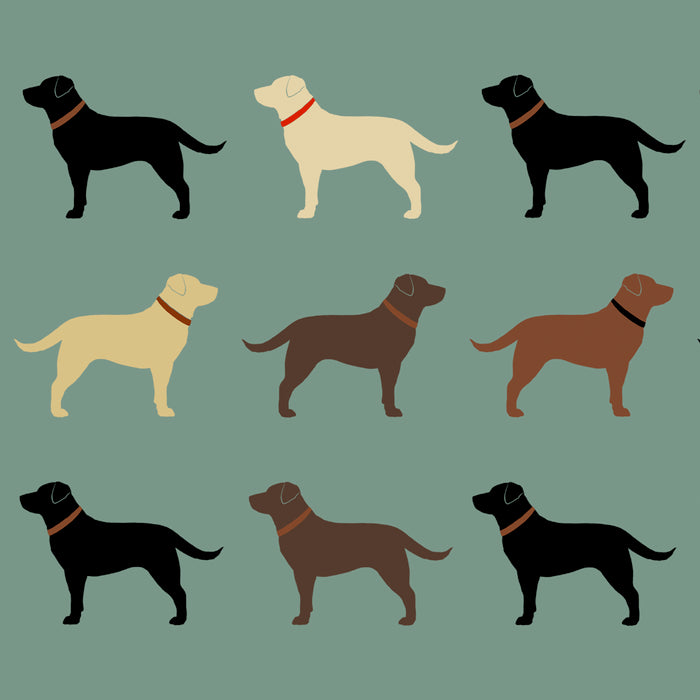 Labrador Retriever Dog Silhouettes Pattern Coffee Mug Gallery Image 2