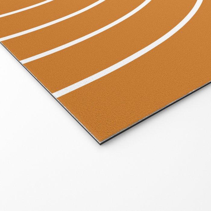 Minimal Arch XXII Bright 70s Orange Modern Geometric Lines Welcome Mat Gallery Image 2