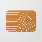 Minimal Arch XXII Bright 70s Orange Modern Geometric Lines Bath Mat Gallery Image 1
