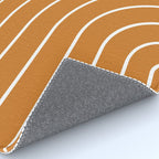 Minimal Arch XXII Bright 70s Orange Modern Geometric Lines Rug Gallery Image 4