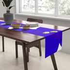 Blue Retro Flowers #decor #society6 #buyart Table Runner Gallery Image 2