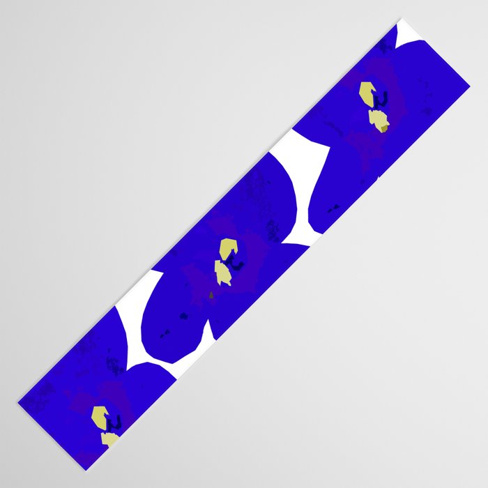 Blue Retro Flowers #decor #society6 #buyart Table Runner Gallery Image 3