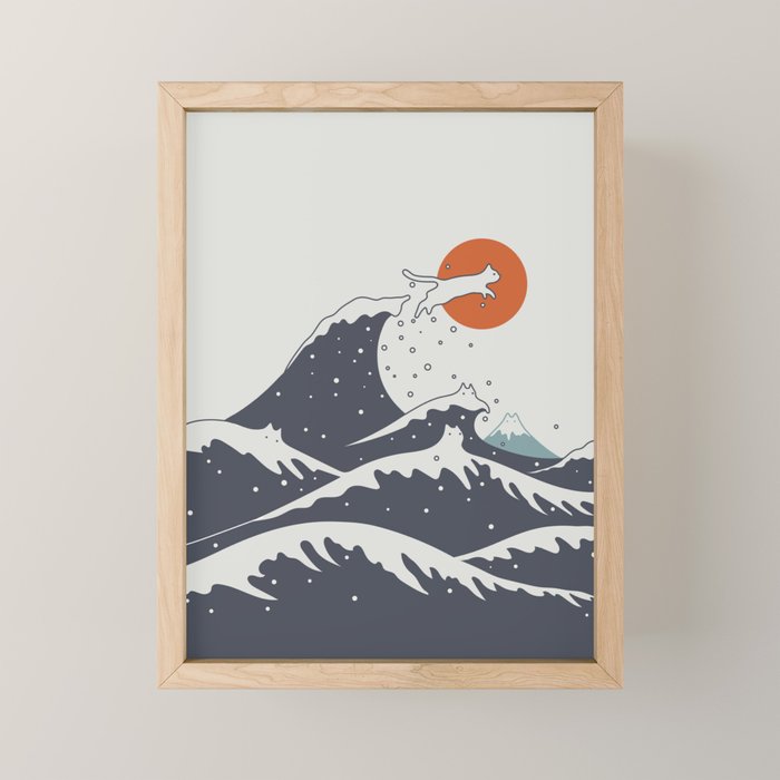 Cat Landscape 55C Mini Art Print Gallery Image 1