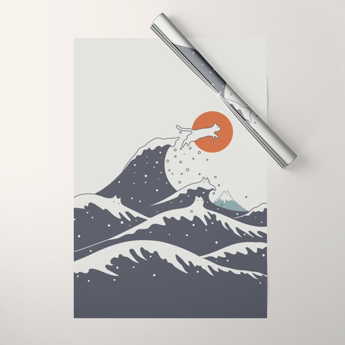 Cat Landscape 55C Wrapping Paper Gallery Image 1