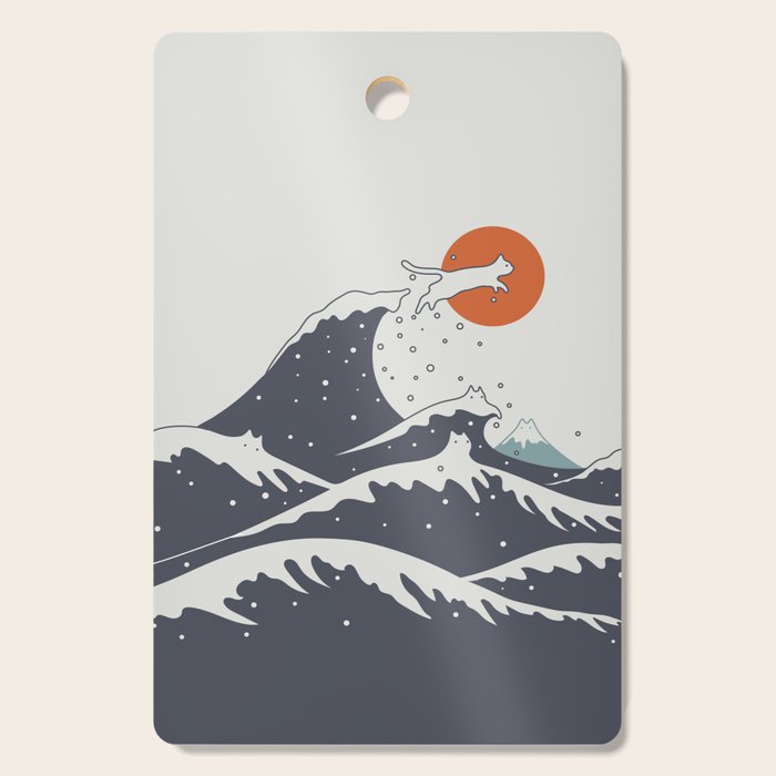Cat Landscape 55C Cutting Board Gallery Image 1