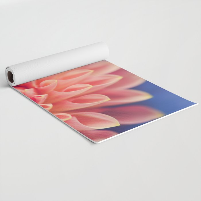 Enlightened -pink autumn dahlia flower photography Yoga Mat Gallery Image 2
