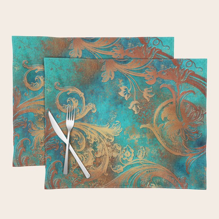 Ornament Rust Texture 07 Placemat Gallery Image 1