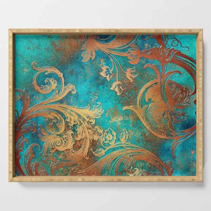 Ornament Rust Texture 07 Serving Tray Gallery Image 1