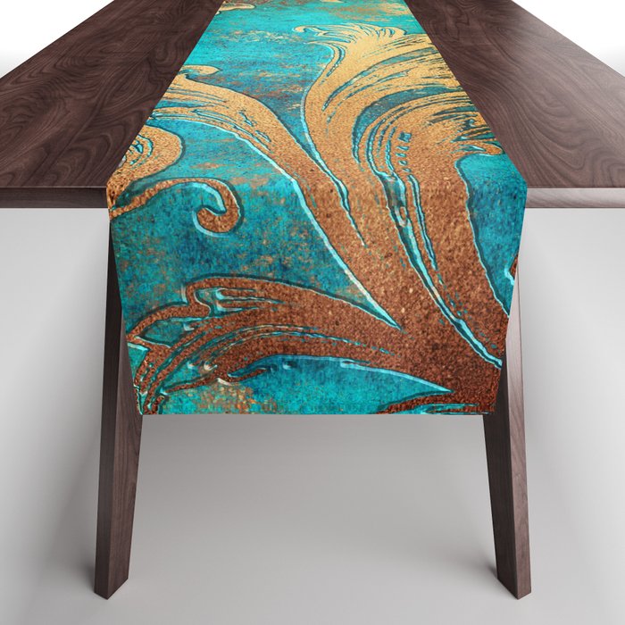 Ornament Rust Texture 07 Table Runner Gallery Image 1