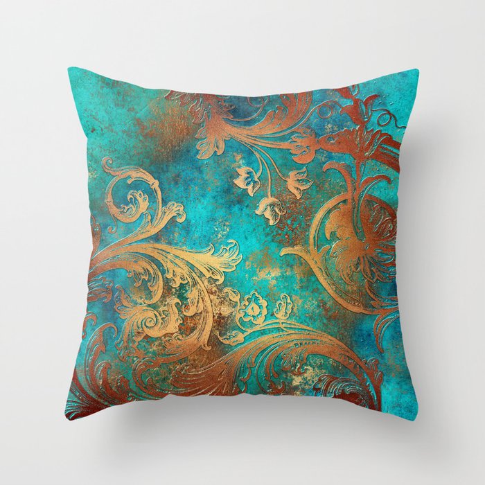 Ornament Rust Texture 07 Throw Pillow Gallery Image 6