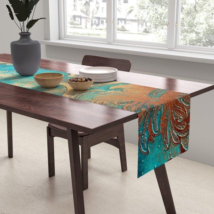 Ornament Rust Texture 07 Table Runner Gallery Image 2