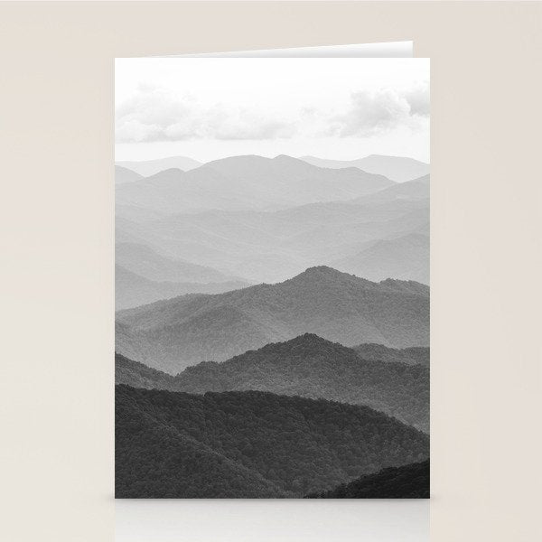 Forest Fade - Black and White Landscape Nature Photography Stationery Card Gallery Image 2