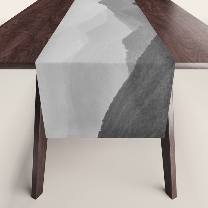 Forest Fade - Black and White Landscape Nature Photography Table Runner Gallery Image 1