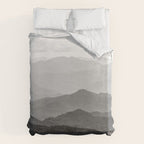 Forest Fade - Black and White Landscape Nature Photography Duvet Cover Gallery Image 6