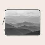 Forest Fade - Black and White Landscape Nature Photography Laptop Sleeve Gallery Image 1