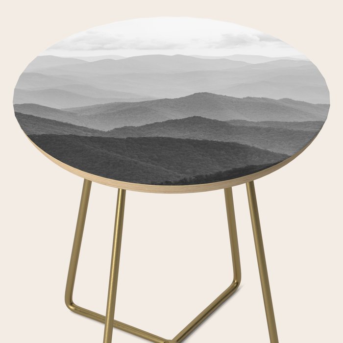 Forest Fade - Black and White Landscape Nature Photography Side Table Gallery Image 2